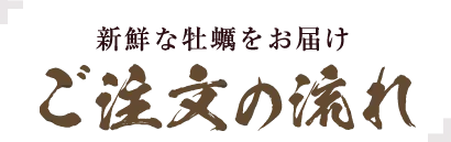 新鮮な牡蠣をお届けご注文の流れ